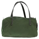 PRADA Shoulder Bag Nylon Khaki Silver Auth 148791-3