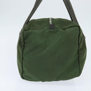 PRADA Shoulder Bag Nylon Khaki Silver Auth 148791-5
