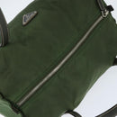 PRADA Shoulder Bag Nylon Khaki Silver Auth 148791-6
