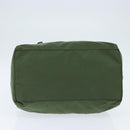 PRADA Shoulder Bag Nylon Khaki Silver Auth 148791-9