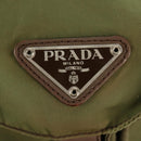 PRADA Backpack Nylon Khaki Silver Auth 148793-28