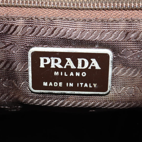PRADA Backpack Nylon Khaki Silver Auth 148793