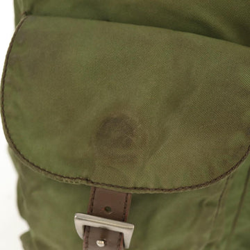 PRADA Backpack Nylon Khaki Silver Auth 148793 - 0