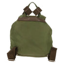 PRADA Backpack Nylon Khaki Silver Auth 148793-3