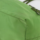 PRADA Hand Bag Nylon Green Gold Auth 148794V-9