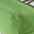 PRADA Hand Bag Nylon Green Gold Auth 148794V-15