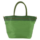 PRADA Hand Bag Nylon Green Gold Auth 148794V-2