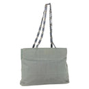 PRADA Shoulder Bag Nylon Gray Silver Auth 148795-1