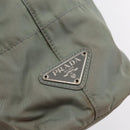 PRADA Shoulder Bag Nylon Gray Silver Auth 148795-10