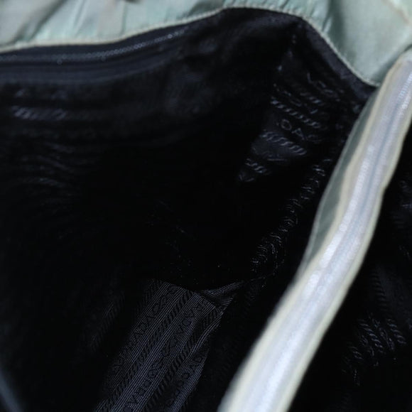 PRADA Shoulder Bag Nylon Gray Silver Auth 148795