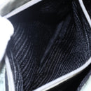 PRADA Shoulder Bag Nylon Gray Silver Auth 148795-22