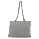PRADA Shoulder Bag Nylon Gray Silver Auth 148795-2