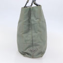 PRADA Shoulder Bag Nylon Gray Silver Auth 148795-3