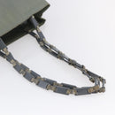 PRADA Shoulder Bag Nylon Gray Silver Auth 148795-7