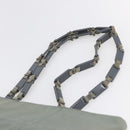 PRADA Shoulder Bag Nylon Gray Silver Auth 148795-8