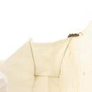 CHANEL Matelasse Chain Shoulder Bag Lamb Skin White Gold CC Auth 148797-24