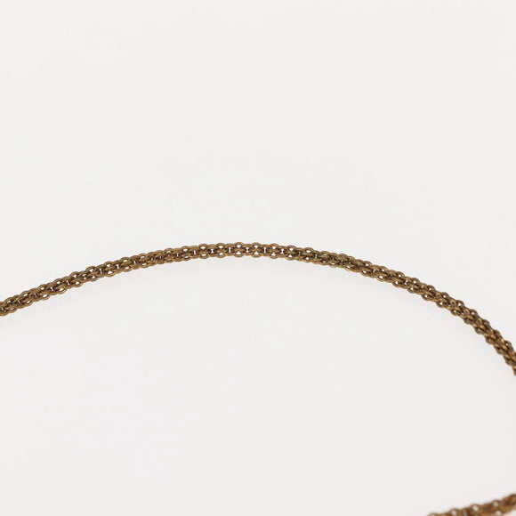 CHANEL Matelasse Chain Shoulder Bag Lamb Skin White Gold CC Auth 148797