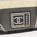 CHANEL Sports Line Waist bag Nylon Navy Silver CC Auth 148798-18