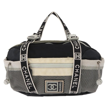 CHANEL Sports Line Waist bag Nylon Navy Silver CC Auth 148798 - 0