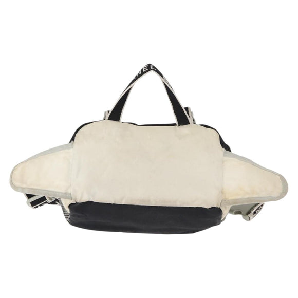 CHANEL Sports Line Waist bag Nylon Navy Silver CC Auth 148798