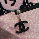 CHANEL High Summer Tote Bag Canvas Pink Silver CC Auth 148799-18
