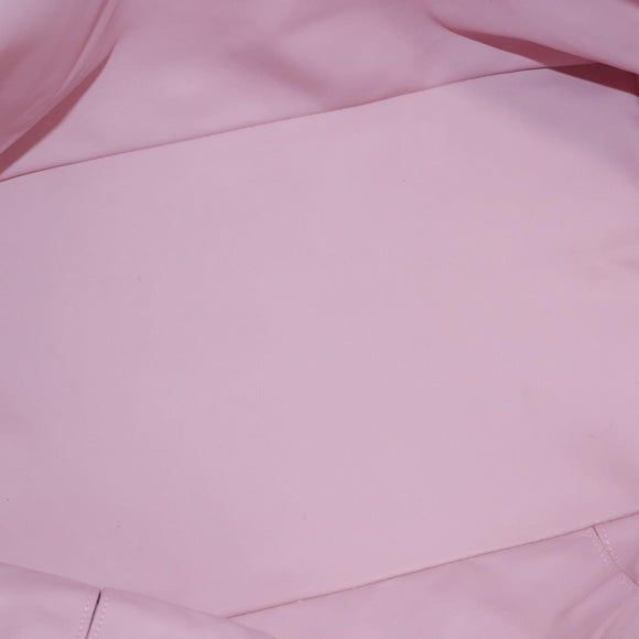 CHANEL High Summer Tote Bag Canvas Pink Silver CC Auth 148799