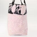 CHANEL High Summer Tote Bag Canvas Pink Silver CC Auth 148799-3