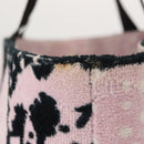 CHANEL High Summer Tote Bag Canvas Pink Silver CC Auth 148799-5