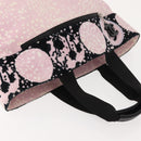 CHANEL High Summer Tote Bag Canvas Pink Silver CC Auth 148799-7