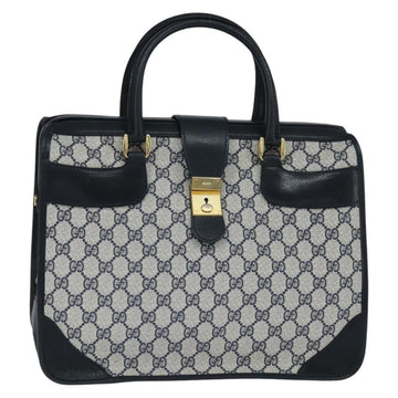 GUCCI GG Supreme Boston Bag PVC Navy Gold 24 013 3983 Auth 148800