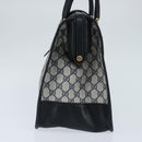 GUCCI GG Supreme Boston Bag PVC Navy Gold 24 013 3983 Auth 148800-4