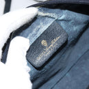 GUCCI GG Supreme Sherry Line Bag PVC Navy Gold Red 378 02 004 Auth 148802-16