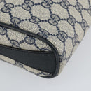 GUCCI GG Supreme Sherry Line Bag PVC Navy Gold Red 89 02 018 Auth 148804-13