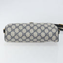 GUCCI GG Supreme Sherry Line Bag PVC Navy Gold Red 89 02 018 Auth 148804-9