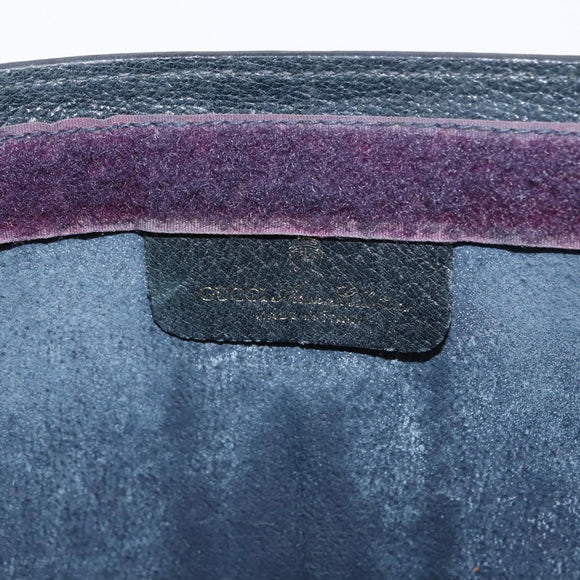 GUCCI GG Supreme Sherry Line Clutch Bag PVC Navy Red 67 014 2125 Auth 148805