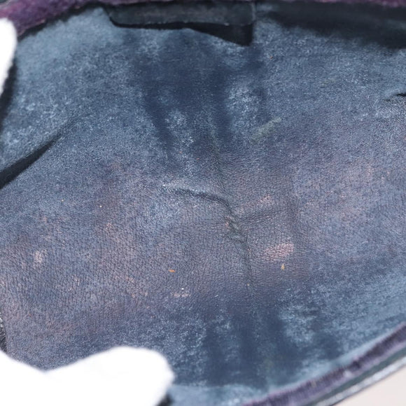 GUCCI GG Supreme Sherry Line Clutch Bag PVC Navy Red 67 014 2125 Auth 148805