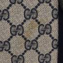 GUCCI GG Supreme Sherry Line Clutch Bag PVC Navy Red 67 014 2125 Auth 148805-3