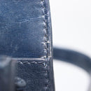 GUCCI GG Canvas Sherry Line Shoulder Bag Navy Gold Red Auth 148806-11