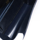 GUCCI GG Canvas Sherry Line Shoulder Bag Navy Gold Red Auth 148806-12