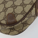 GUCCI GG Supreme Web Sherry Line Bag PVC Beige Gold Red 89 02 066 Auth 148807-10