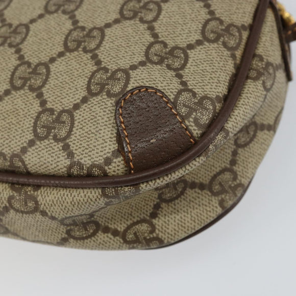 GUCCI GG Supreme Web Sherry Line Bag PVC Beige Gold Red 89 02 066 Auth 148807