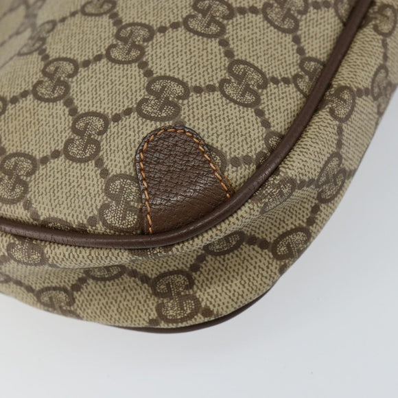 GUCCI GG Supreme Web Sherry Line Bag PVC Beige Gold Red 89 02 066 Auth 148807