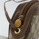 GUCCI GG Supreme Web Sherry Line Bag PVC Beige Gold Red 89 02 066 Auth 148807-15