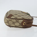 GUCCI GG Supreme Web Sherry Line Bag PVC Beige Gold Red 89 02 066 Auth 148807-4