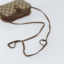 GUCCI GG Supreme Web Sherry Line Bag PVC Beige Gold Red 89 02 066 Auth 148807-7