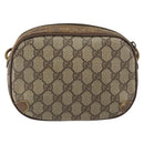 GUCCI GG Supreme Web Sherry Line Bag PVC Beige Gold Red 89 02 066 Auth 148808-3