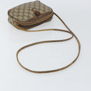 GUCCI GG Supreme Web Sherry Line Bag PVC Beige Gold Red 89 02 066 Auth 148808-7