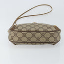 GUCCI GG Supreme Web Sherry Line Bag PVC Beige Gold Red 89 02 066 Auth 148808-9