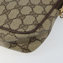 GUCCI GG Supreme Shoulder Bag PVC Beige Gold 97 02 068 Auth 148809-11