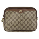 GUCCI GG Supreme Shoulder Bag PVC Beige Gold 97 02 068 Auth 148809-2